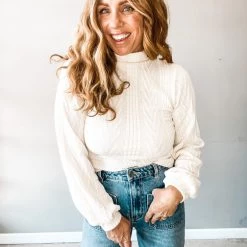 Peach Love California Clothing Mock Dirty To Me Long Sleeve