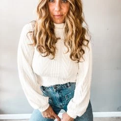 Peach Love California Clothing Mock Dirty To Me Long Sleeve