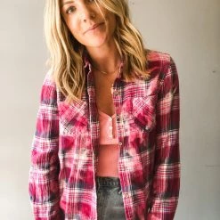 Envy Upcycle Nirvana Vintage Tee Flannel - Purple