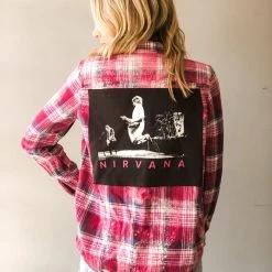 Envy Upcycle Nirvana Vintage Tee Flannel - Purple