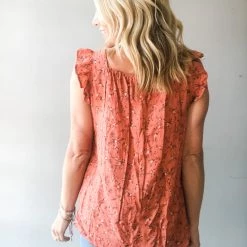 Ces Femme Clothing Take Me Away Flutter Sleeve Top