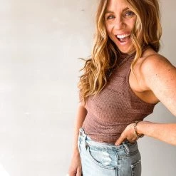 Project Social T Marling Mock Neck Tank