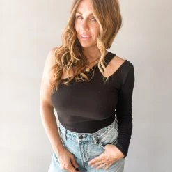 Lush Clothing Cut Out Sleeve Top