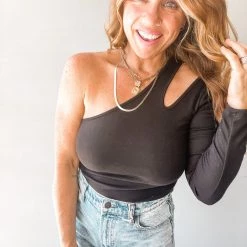 Lush Clothing Cut Out Sleeve Top