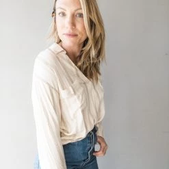 Lush Clothing Easy Does It Button Down Top