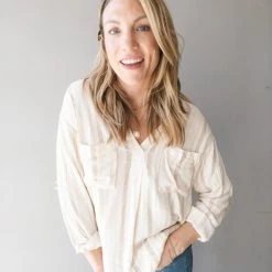 Lush Clothing Easy Does It Button Down Top