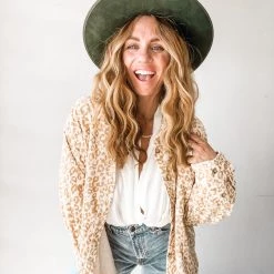 Wishlist Lexi Leopard Corduroy Long Sleeve