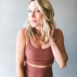 Audrey 3+1 Clothing Taylor Ribbed Bra Top