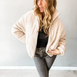 Lush Clothing Can't Quit Quilted Bomber Jacket