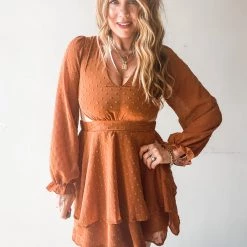 Peach Love California Ginger Mini Dress Clothing