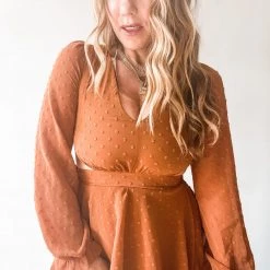 Peach Love California Ginger Mini Dress Clothing