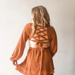 Peach Love California Ginger Mini Dress Clothing