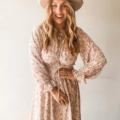 In Loom Had Me At Floral Midi Dress