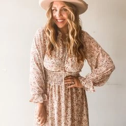 In Loom Had Me At Floral Midi Dress