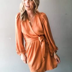 Peach Love California Clothing The Amira Wrap Dress
