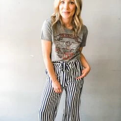 Listicle Clothing Set In Stripes Pant