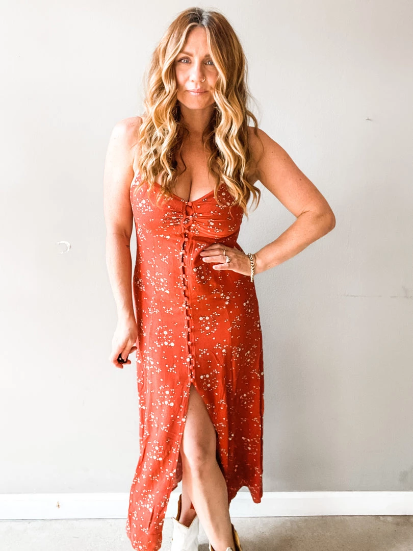 Audrey 3+1 Clothing Jolene Button Down Midi Dress 1 Audrey 3+1 Clothing Jolene Button Down Midi Dress