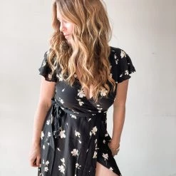 Audrey 3+1 Free Falling Maxi Wrap Dress Clothing