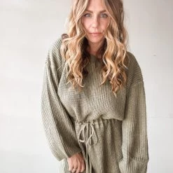 Mable Clothing Coffee Talk Sweater Romper