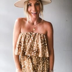Bucketlist Safari Strapless Jumpsuit Clothing