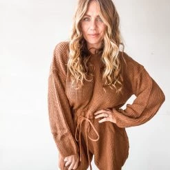 Mable Clothing Coffee Talk Sweater Romper