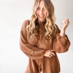 Mable Clothing Coffee Talk Sweater Romper