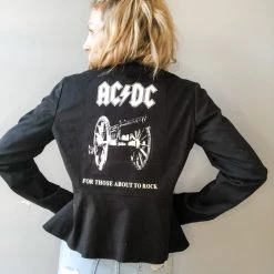 Envy Upcycle Clothing AC/DC Vintage Tee Blazer