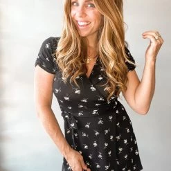 Audrey 3+1 Just Float Floral Wrap Dress