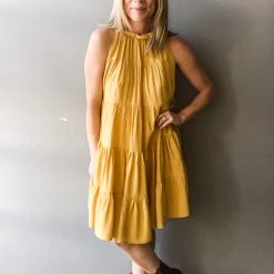 Pinch Hideaway Halter Dress Clothing