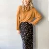 Ces Femme Clothing Speckled Midi Skirt