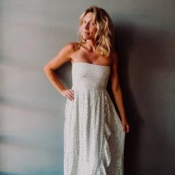 Patrons Of Peace Clothing Polka Dot Smocked Dress