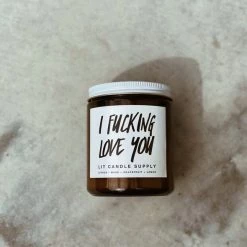 Lit Candle Supply Clothing I Fucking Love You Candle