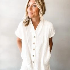 Mable Millie Button Down Romper