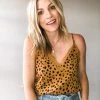 Listicle Leopard Lace Cami Clothing