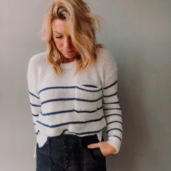 Salt And Freckles Break Free Striped Knit Sweater