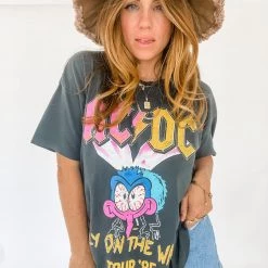 Daydreamer ACDC Fly On The Wall Boyfriend Tee