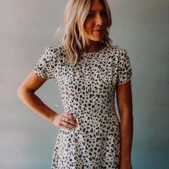 Audrey 3+1 Leopard Mini Dress Clothing