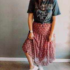 Lush Clothing Italia Mid Skirt