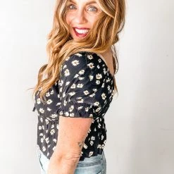 Audrey 3+1 Clothing Daisy Fields Midi Flare Top