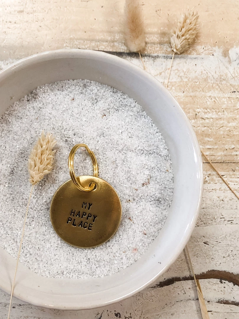 Cotton & Comb My Happy Place Key Tag Clothing 1 Cotton & Comb My Happy Place Key Tag Clothing