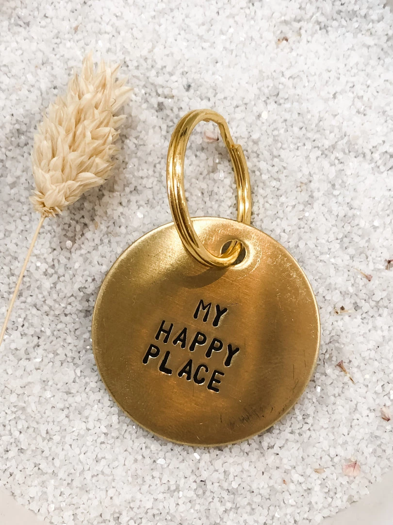 Cotton & Comb My Happy Place Key Tag Clothing 2 Cotton & Comb My Happy Place Key Tag Clothing