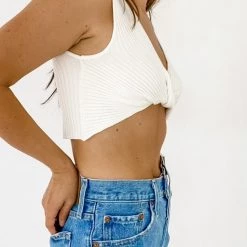 Audrey 3+1 Lovers Lane Twisted Ribbed Tank