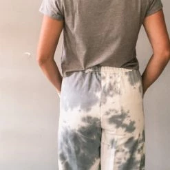 Trend Notes Hazy Grey Tie Dye Sweatpants Clothing