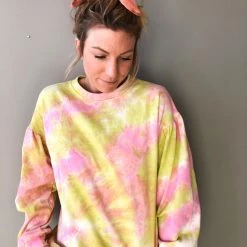 Trend Notes Seeking Sunshine Tie Dye Sweater