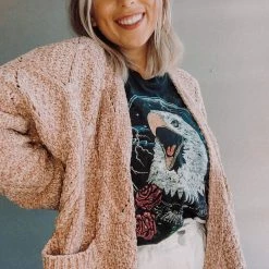 Lush Clothing Pom Pom Cardigan