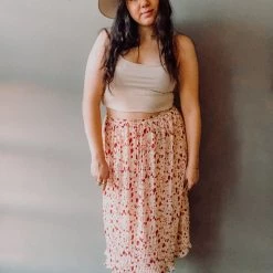 Lush Clothing Pretty Pleated Midi Skirt