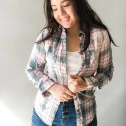 Envy Upcycle Be Kind Dolly Vintage Tee Button Down