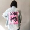 Envy Upcycle Pink Canon ACDC Vintage Tee Button Down