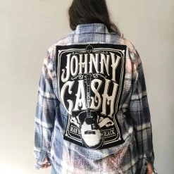 Envy Upcycle Man In Black Vintage Tee Button Down Clothing