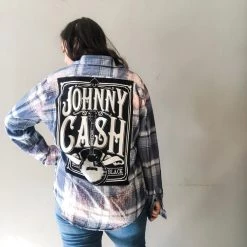 Envy Upcycle Man In Black Vintage Tee Button Down Clothing